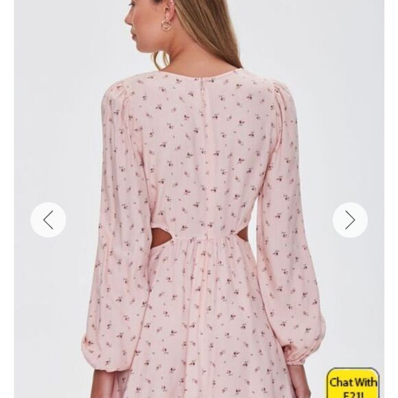 Forever 21 Floral Cut Out Dress - Picture 4 of 6